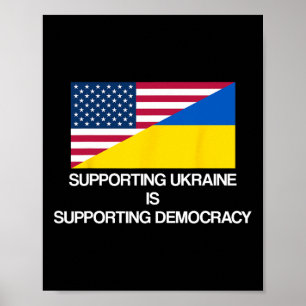 Poster Soutenir l'Ukraine c'est soutenir la démocratie