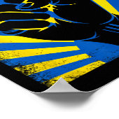 Poster Soutenir l'Ukraine Main Poing Ukraine Résister Man (Coin)