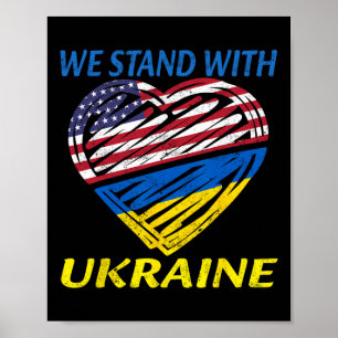 Poster Soutenir l'Ukraine Nous sommes avec l'Ukraine Drap