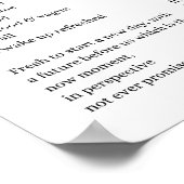 Poster Soutenu par la vie amour-propre poème d'encouragem (Coin)