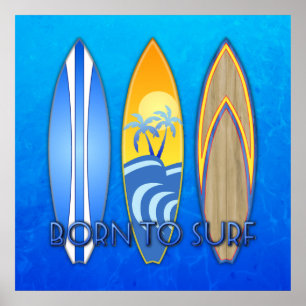 Poster Soutenu pour surfer