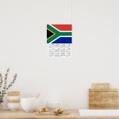 Poster South Africa 2026 Calendar, Large, African Flag (Cuisine)