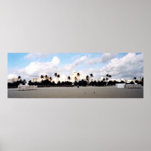 Poster South Beach Miami Panorama (Devant)