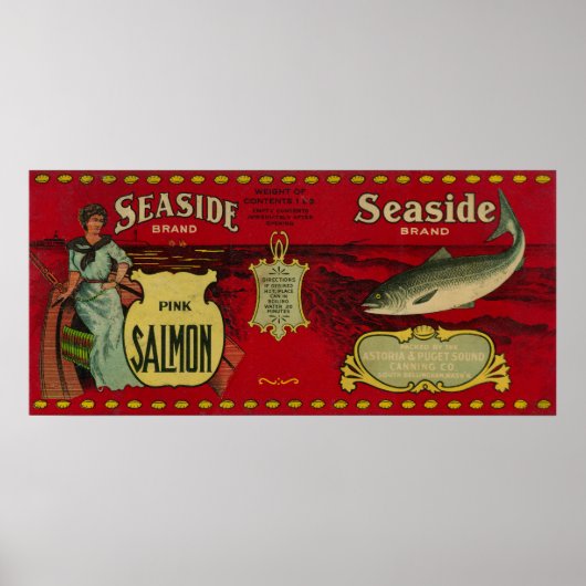 Poster South Bellingham, Washington - Saumon de bord de m (Devant)