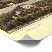 Poster South Bend Indiana 1866 Antique carte panoramique (Coin)