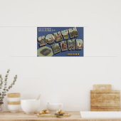 Poster South Bend, Indiana - Scènes de grandes lettres (Cuisine)