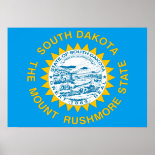 Poster South Dakota flag