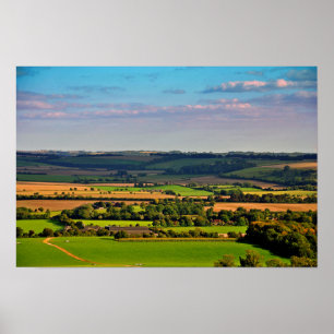 Poster South Downs Beacon Hill Hampshire Angleterre