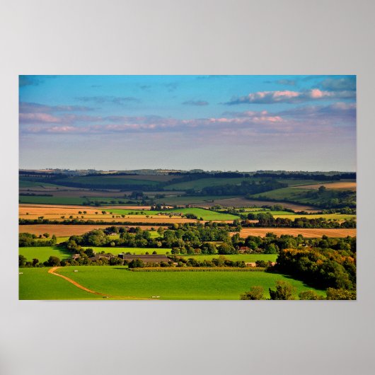 Poster South Downs Beacon Hill Hampshire Angleterre (Devant)