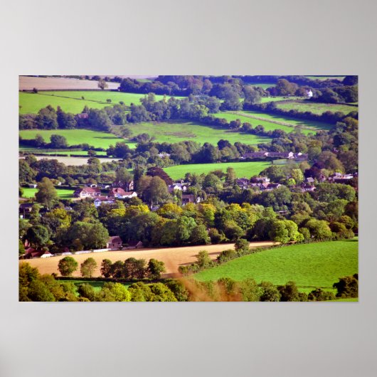 Poster South Downs Beacon Hill Hampshire Angleterre (Devant)