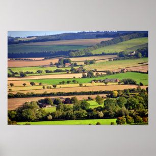 Poster South Downs Beacon Hill Hampshire Angleterre