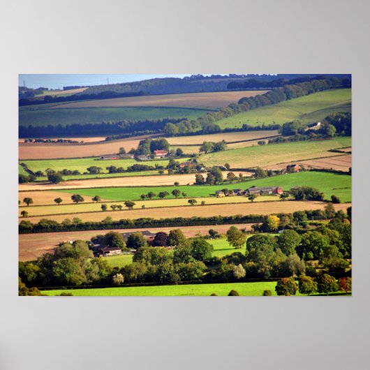 Poster South Downs Beacon Hill Hampshire Angleterre (Devant)