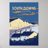 Poster South Downs National Park Sept Soeurs Angleterre (Devant)
