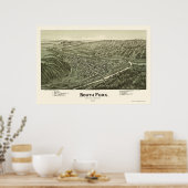 Poster South Fork, PA Carte panoramique - 1900 (Cuisine)
