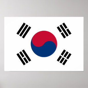 Poster South Korea Country Flag