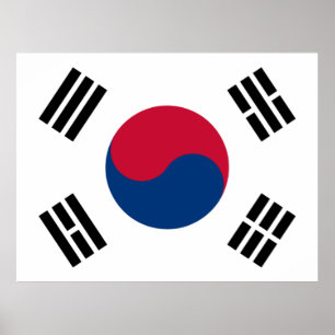 Poster South Korean Flag 