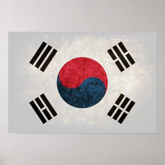 Poster South Korean Flag (Devant)