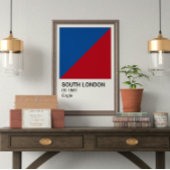 Poster South London Eagle - Frontière blanche