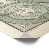 Poster South Polar Region Map (Coin)