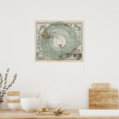 Poster South Polar Region Map (Cuisine)