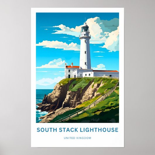 Poster South Stack Lighthouse Royaume-Uni Imprimer (Devant)