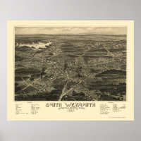 South Weymouth, MA Carte panoramique - 1885