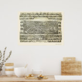 Poster Southbridge, MA Carte panoramique - 1892 (Cuisine)