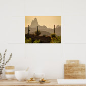 Poster Southwest Desert Mountains Weaver's Needle Arizona (Cuisine)