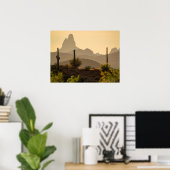 Poster Southwest Desert Mountains Weaver's Needle Arizona (Bureau à domicile)