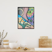 Poster Southwest Desert Skull Folk Art (Cuisine)