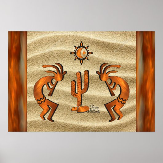 Poster Southwest Kokopelli (Voorkant)