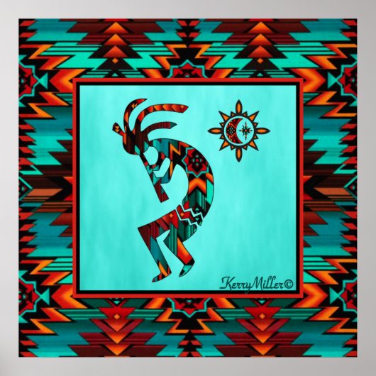 Poster Southwest Kokopelli (Voorkant)
