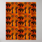 Poster Southwestern Bear Art (Devant)