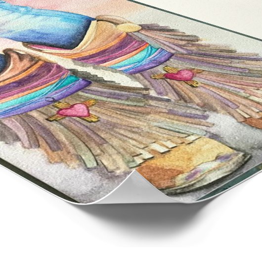 Poster Southwestern Boots Art Imprimer Convient à l'encad (Coin)