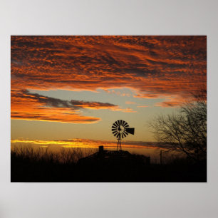 Poster Southwestern sunset