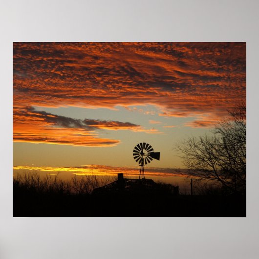 Poster Southwestern sunset (Devant)