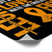 Poster soutien à Leukemia Sensibilisation orange Ruban pr (Coin)