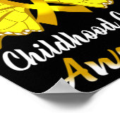 Poster Soutien au ruban pour papillon de sensibilisation  (Coin)