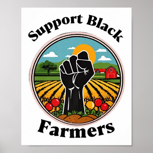 Poster Soutien aux agriculteurs noirs (Devant)