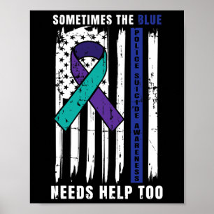 Poster Soutien Blue Lives Police Suicide Law