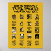 Poster Soutien communautaire jaune (Devant)