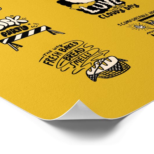 Poster Soutien communautaire jaune (Coin)