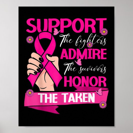 Poster Soutien contre le cancer du sein Admirez Honneur C (Devant)