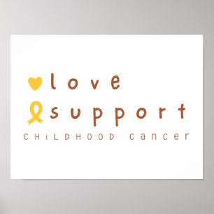 Poster soutien de l'amour pour le cancer de l'enfance Pos