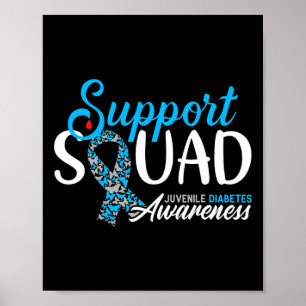 Poster Soutien de l'équipe de sensibilisation I Jeune T1d