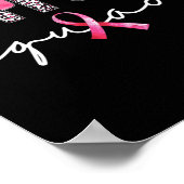 Poster Soutien de l'équipe Leopard Rose guerrier Cancer d (Coin)