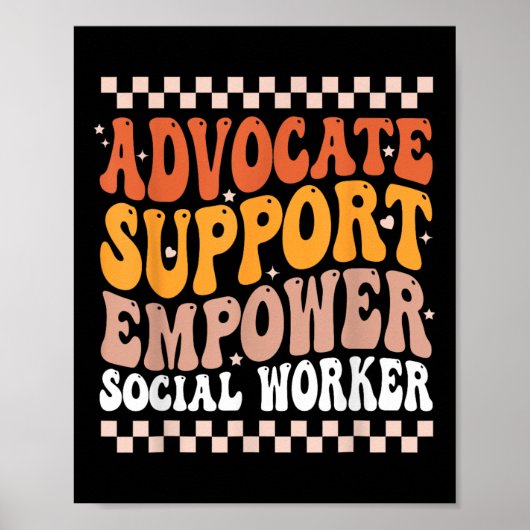 Poster Soutien des avocats Empower Social Worker Social W (Devant)