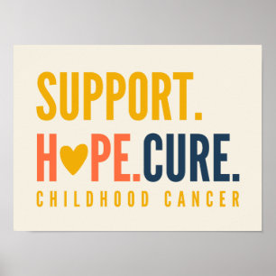 Poster soutien du cancer de l'enfance espoir guérison Pos