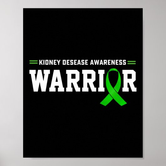 Poster Soutien du guerrier de sensibilisation à la maladi (Devant)