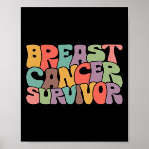 Poster Soutien du guerrier de sensibilisation au cancer d